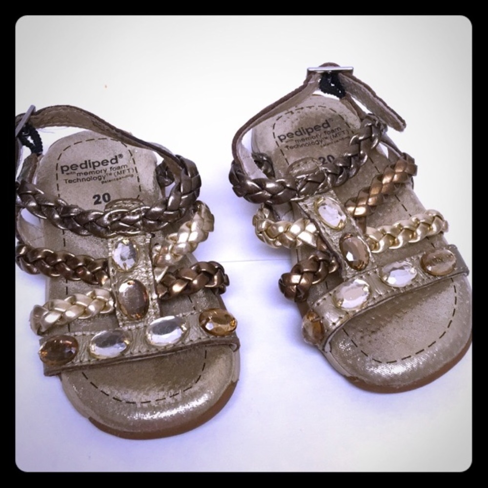 Pediped Gold Baby Sandals 20